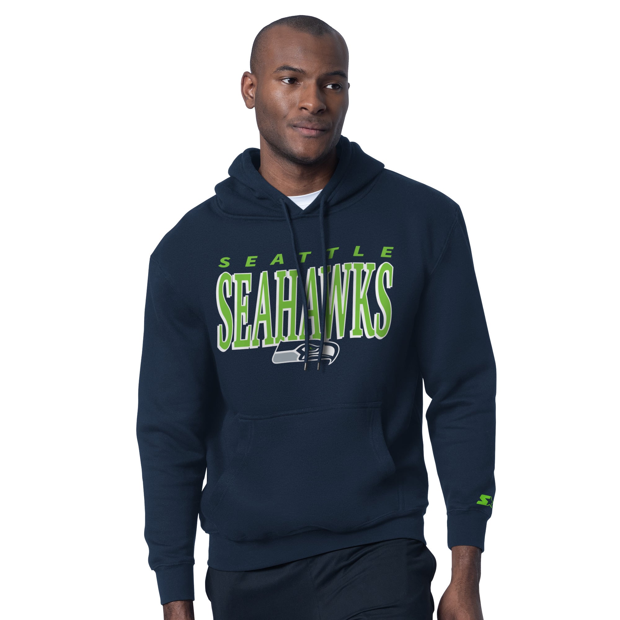 Ensemble t-shirt et sweat à capuche Starter College Navy Seattle Seahawks pour homme