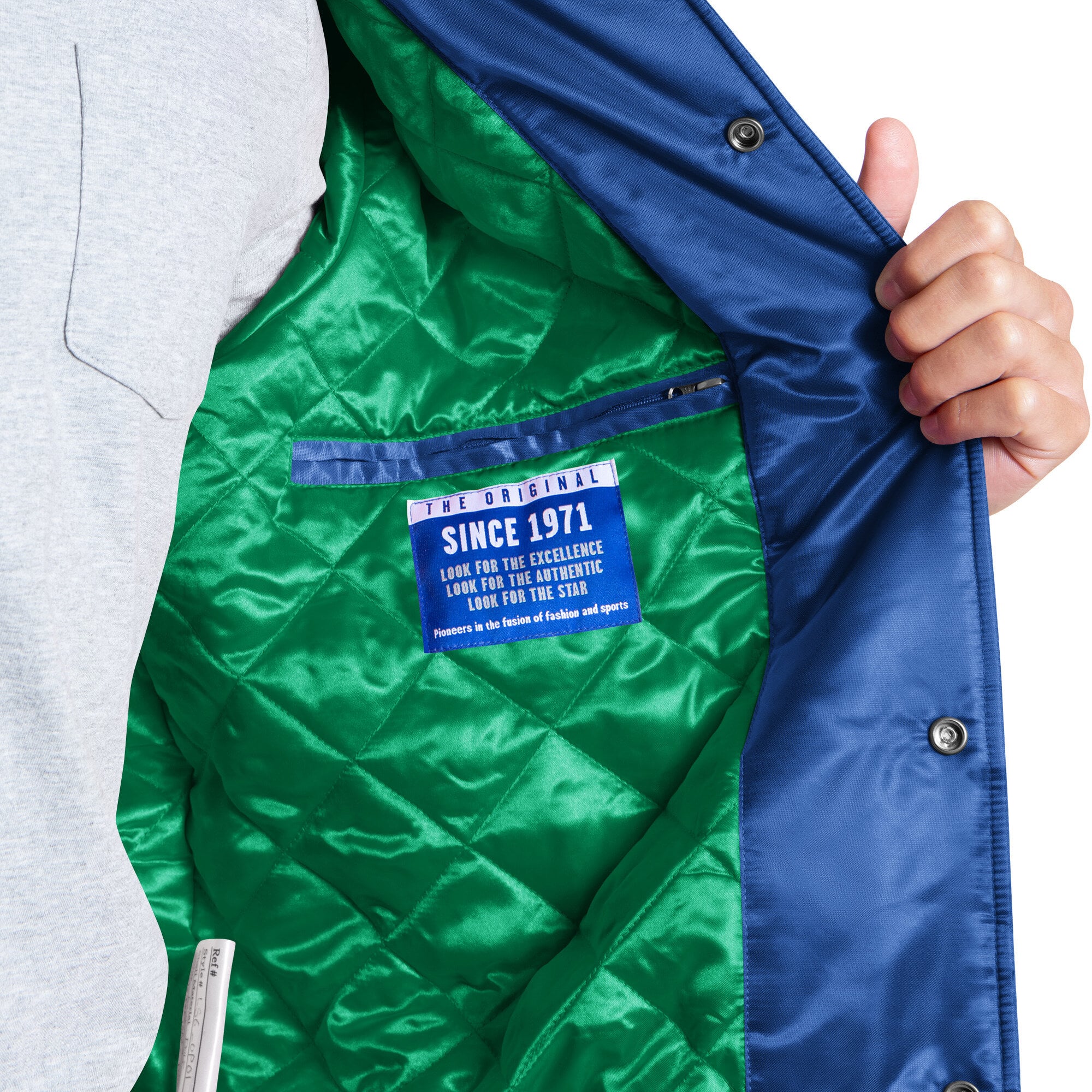 Men's Starter Royal Seattle Seahawks Courtside Varsity Retro Logo Full Snap Jacket