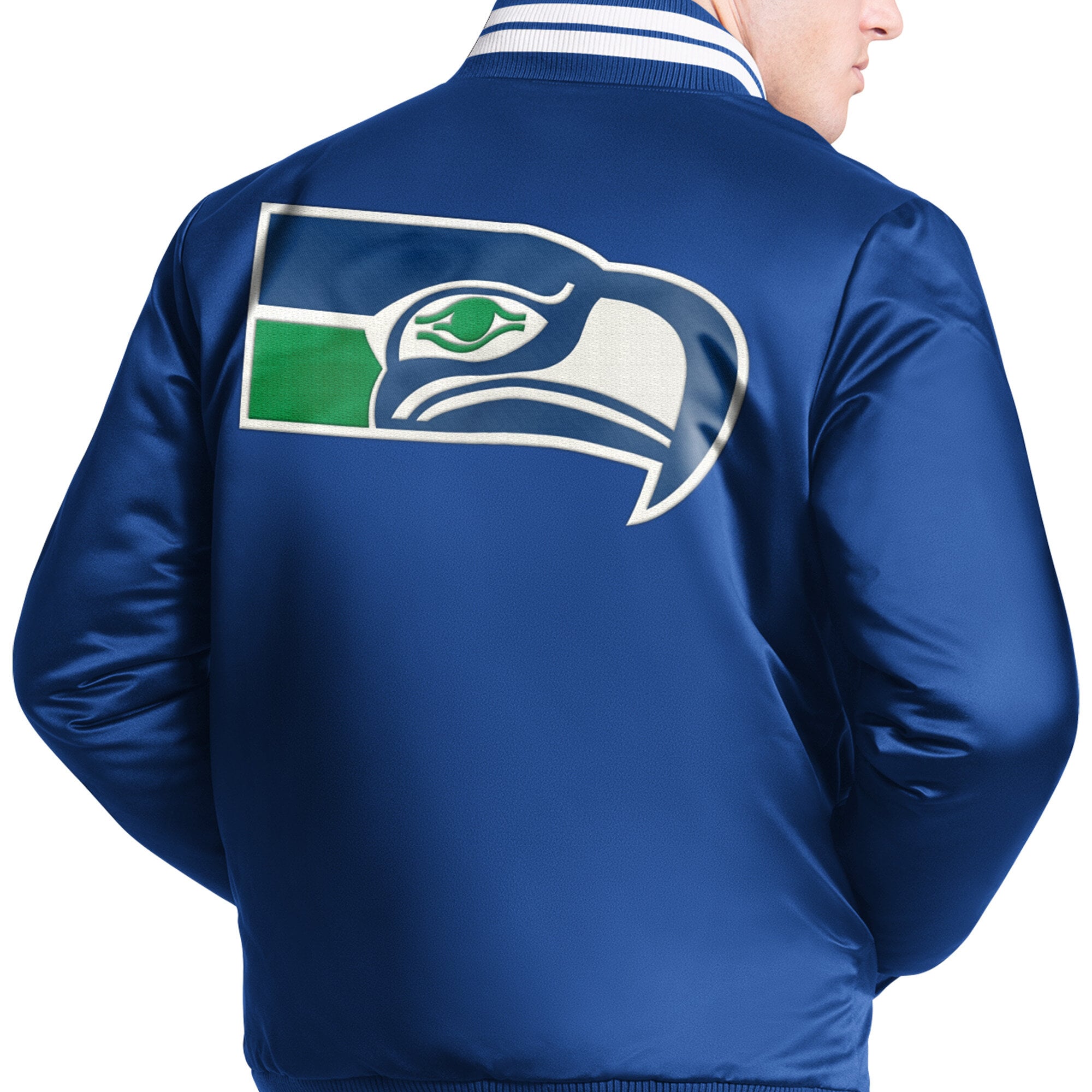 Veste universitaire Starter Royal Seattle Seahawks Elite à boutons-pression pour homme