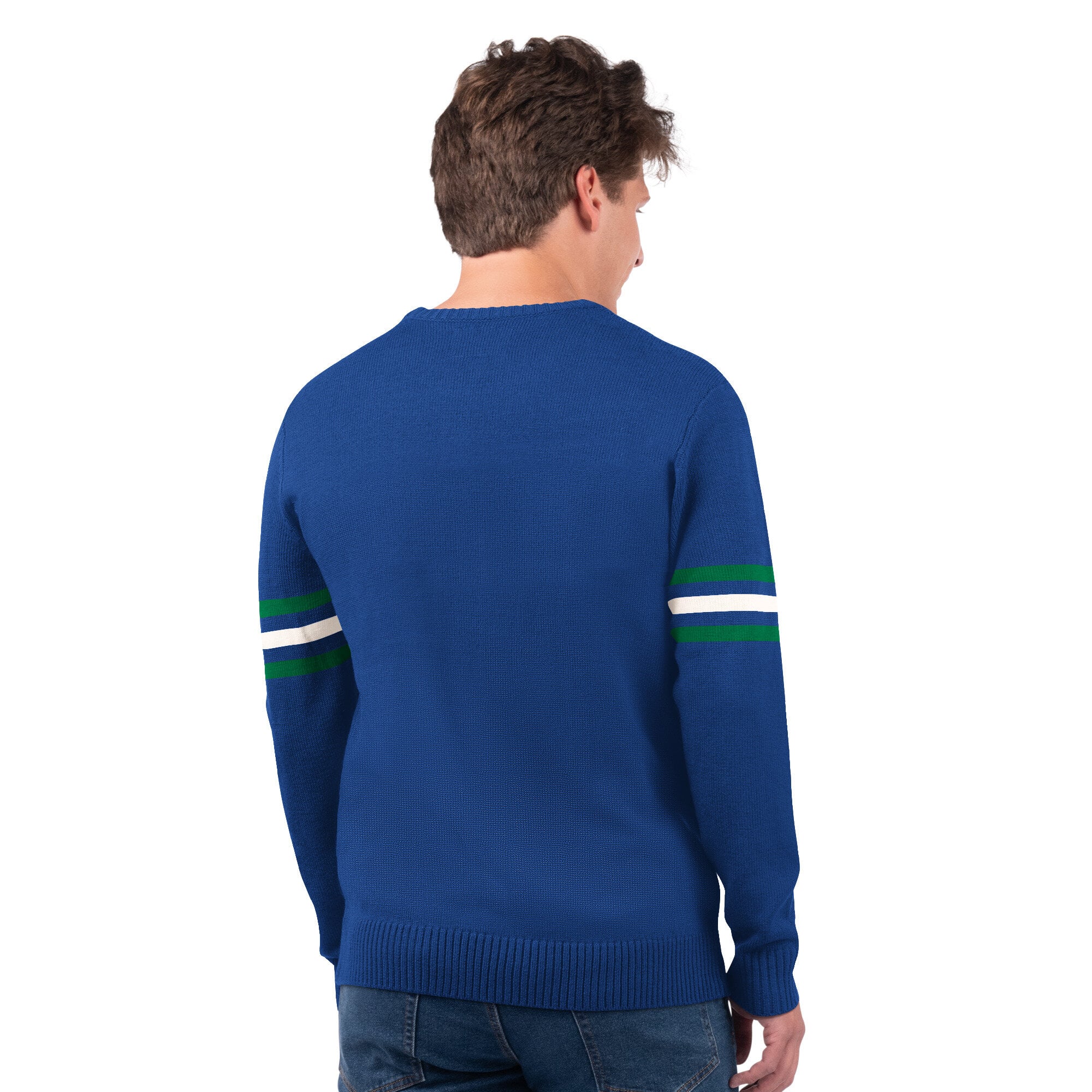 Men's Starter Royal Seattle Seahawks Player Sweater