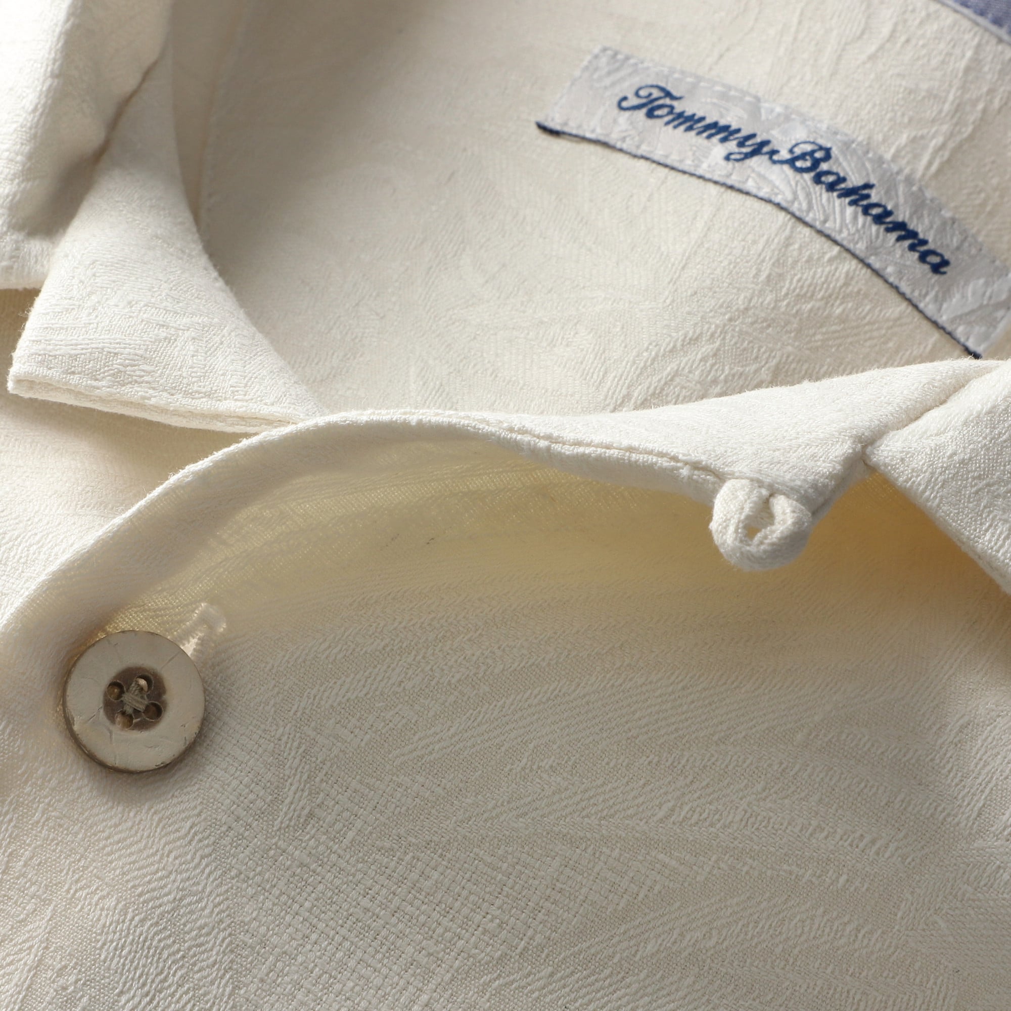 Men's Tommy Bahama  Cream Seattle Seahawks Sport Hibiscus Camp Button-Up Shirt