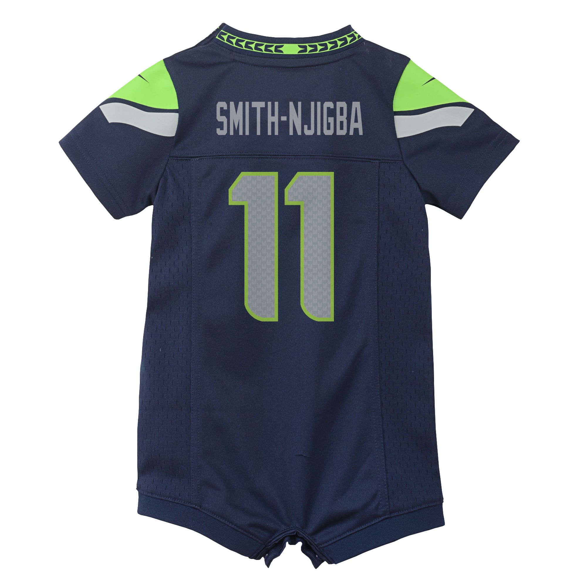 Newborn Nike Jaxon Smith-Njigba Navy Seattle Seahawks Romper Game Jersey