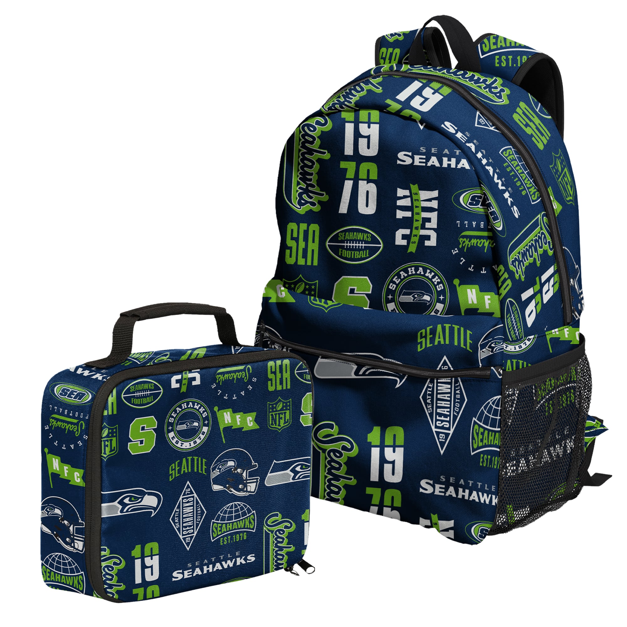 Outerstuff Seattle Seahawks Backpack and Lunchbox Set