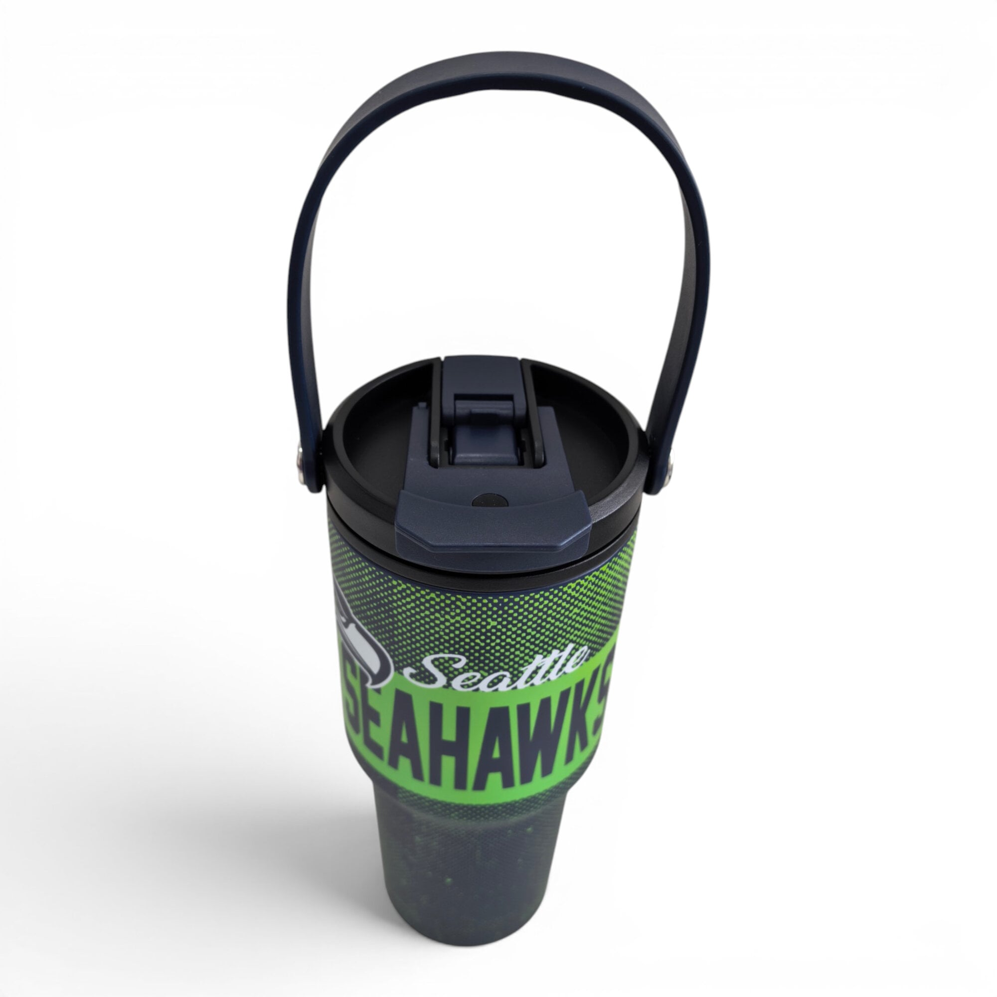 Gourde Pegasus Seattle Seahawks 710 ml (24 oz) en acier inoxydable à dégradé moucheté et double bouchon