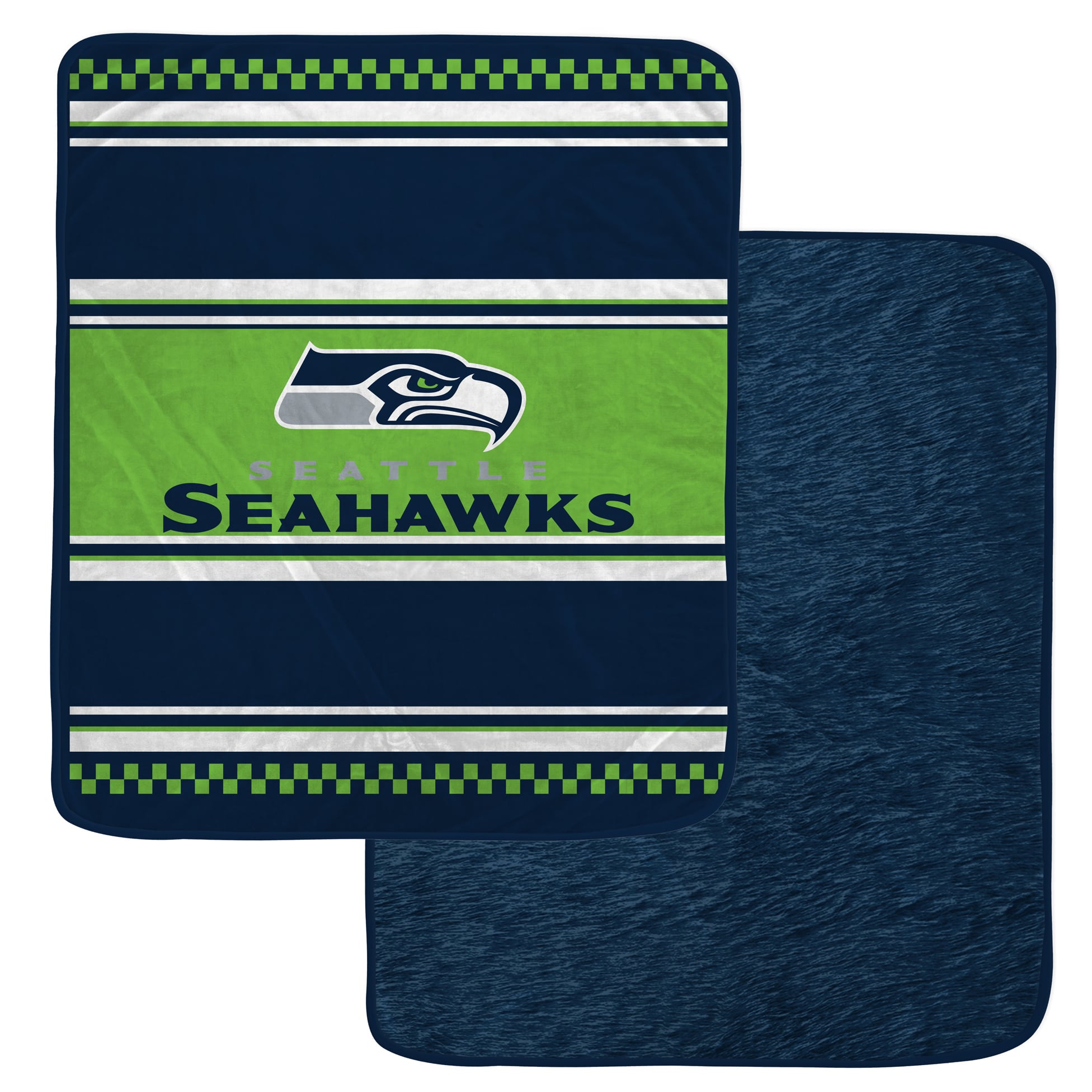 Couverture en fausse fourrure à carreaux Pegasus Seattle Seahawks 60" x 70"