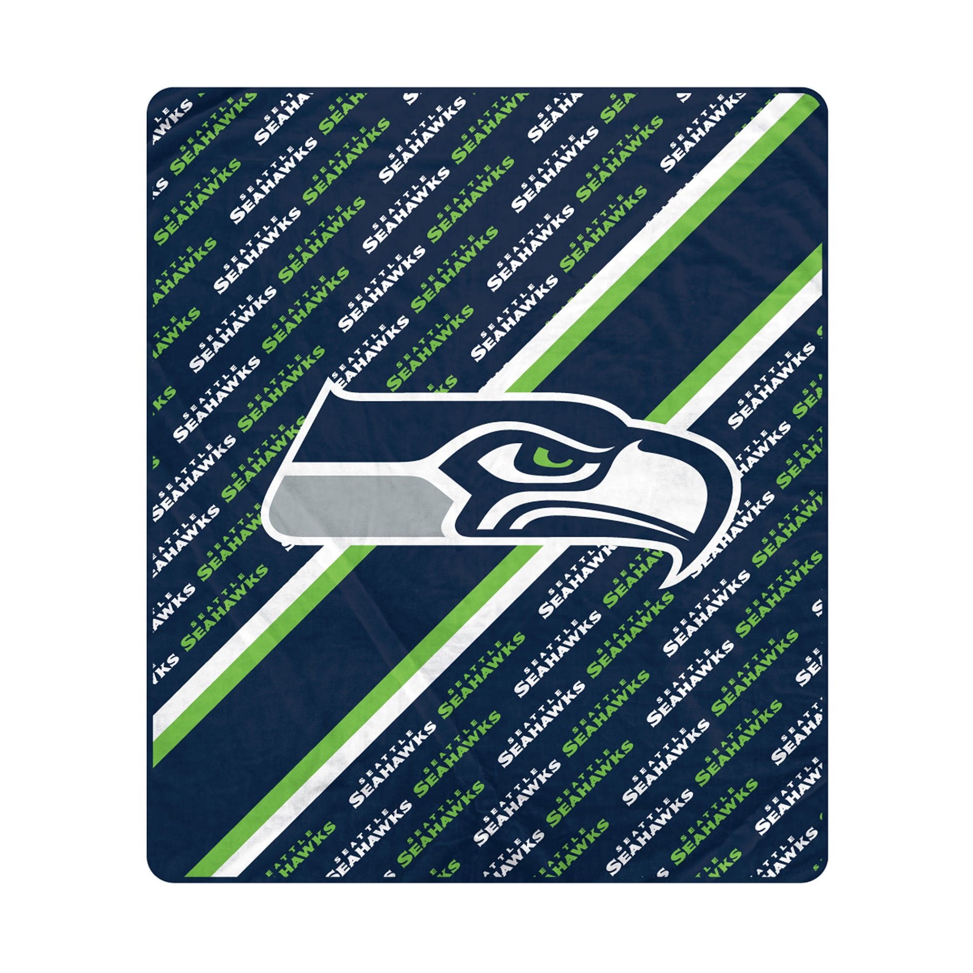 Pegasus Seattle Seahawks 60" x 70" Diagonal Lined Wordmark Ultra Soft Blanket
