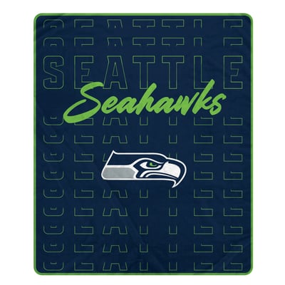 Couverture ultra douce Seattle Seahawks Pegasus Echo Script Fade 50" x 60"
