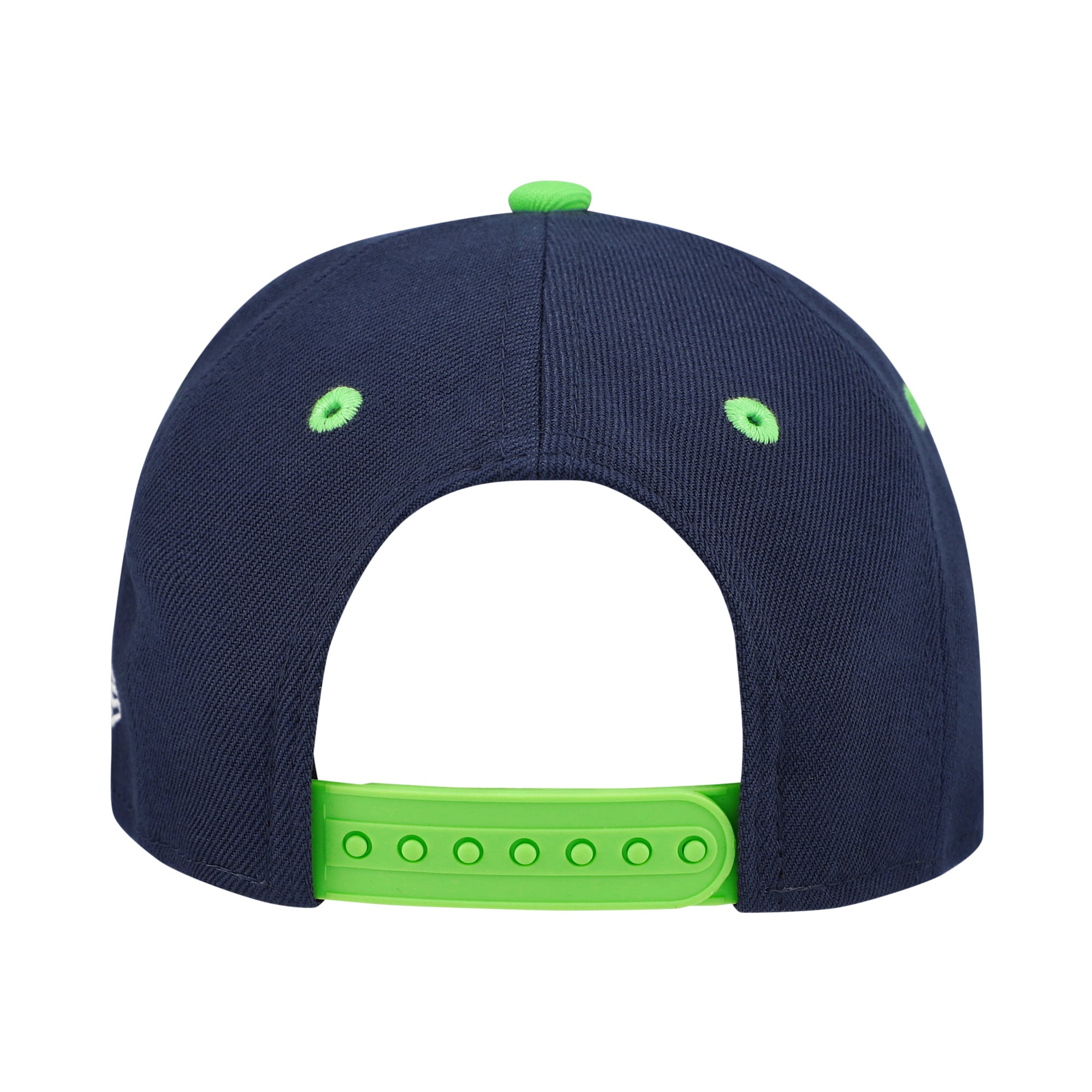 Casquette ajustable New Era College Navy Seattle Seahawks Arch 9FORTY A-Frame M-Crown pour enfants d'âge préscolaire