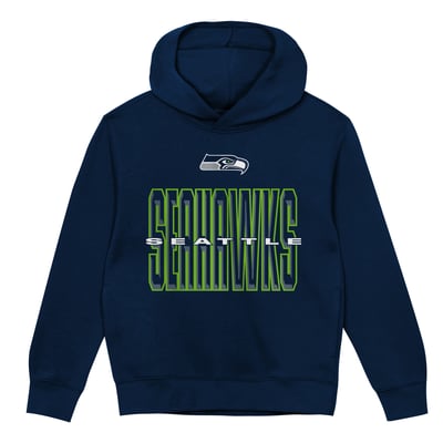 Seattle Seahawks Outerstuff Preschool Field General Fleece Hoodie - College Navy