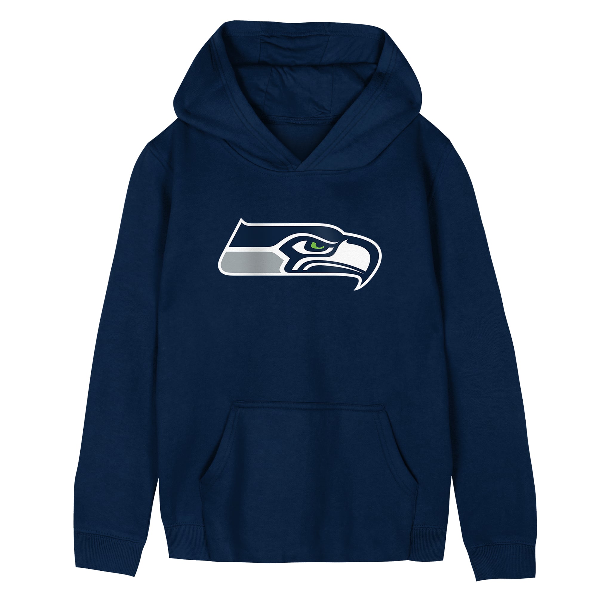 Sweat à capuche polaire Outerstuff College Navy Seattle Seahawks avec logo principal pour enfants d'âge préscolaire
