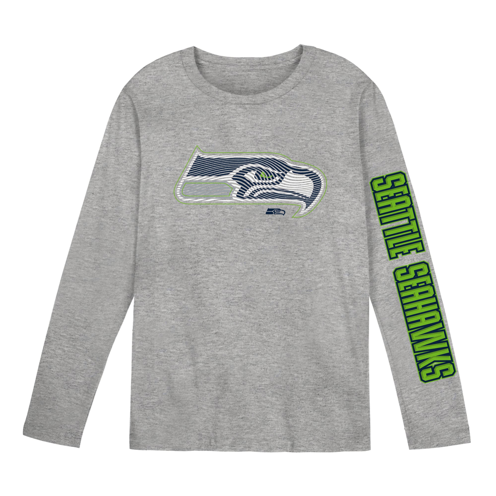 T-shirt à manches longues gris Seattle Seahawks Air Raid pour enfants d'âge préscolaire