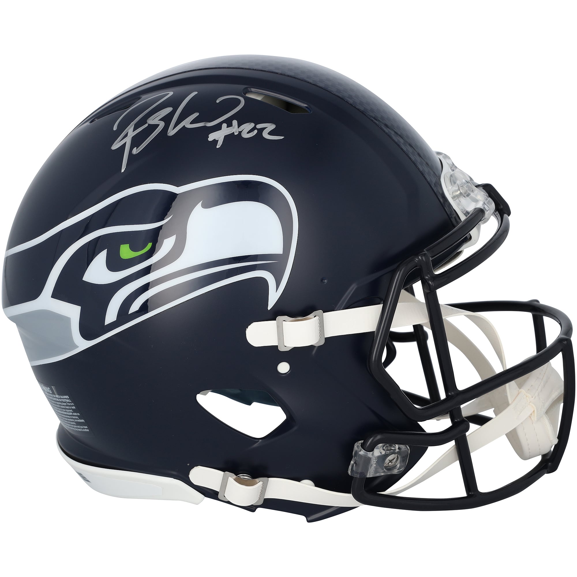 Casque Riddell Speed ​​Authentic autographié par Rashid Shaheed, joueur des Seahawks de Seattle