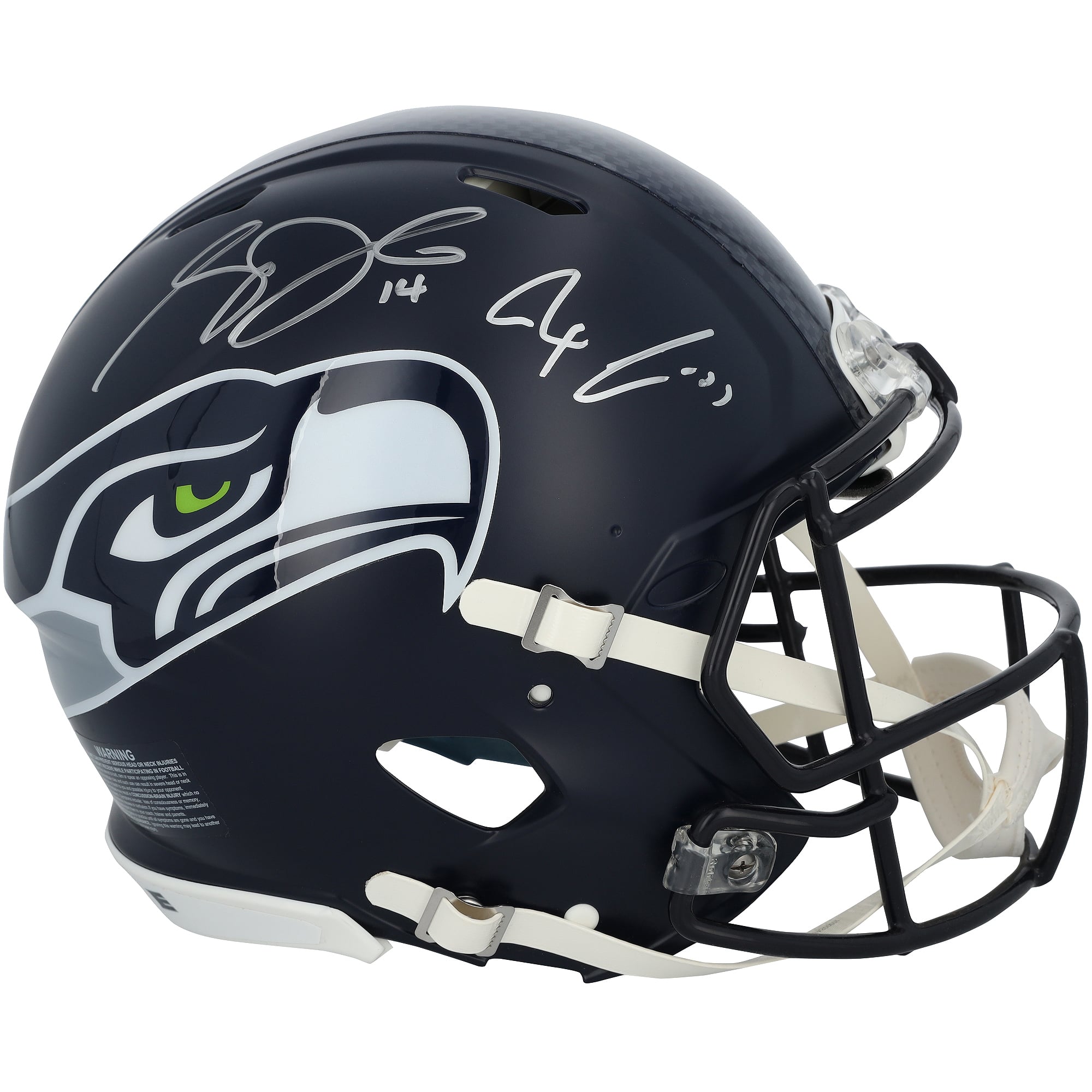 Casque Riddell Speed ​​Authentic autographié par Sam Darnold et Jaxon Smith-Njigba, champions du Super Bowl LX des Seahawks de Seattle