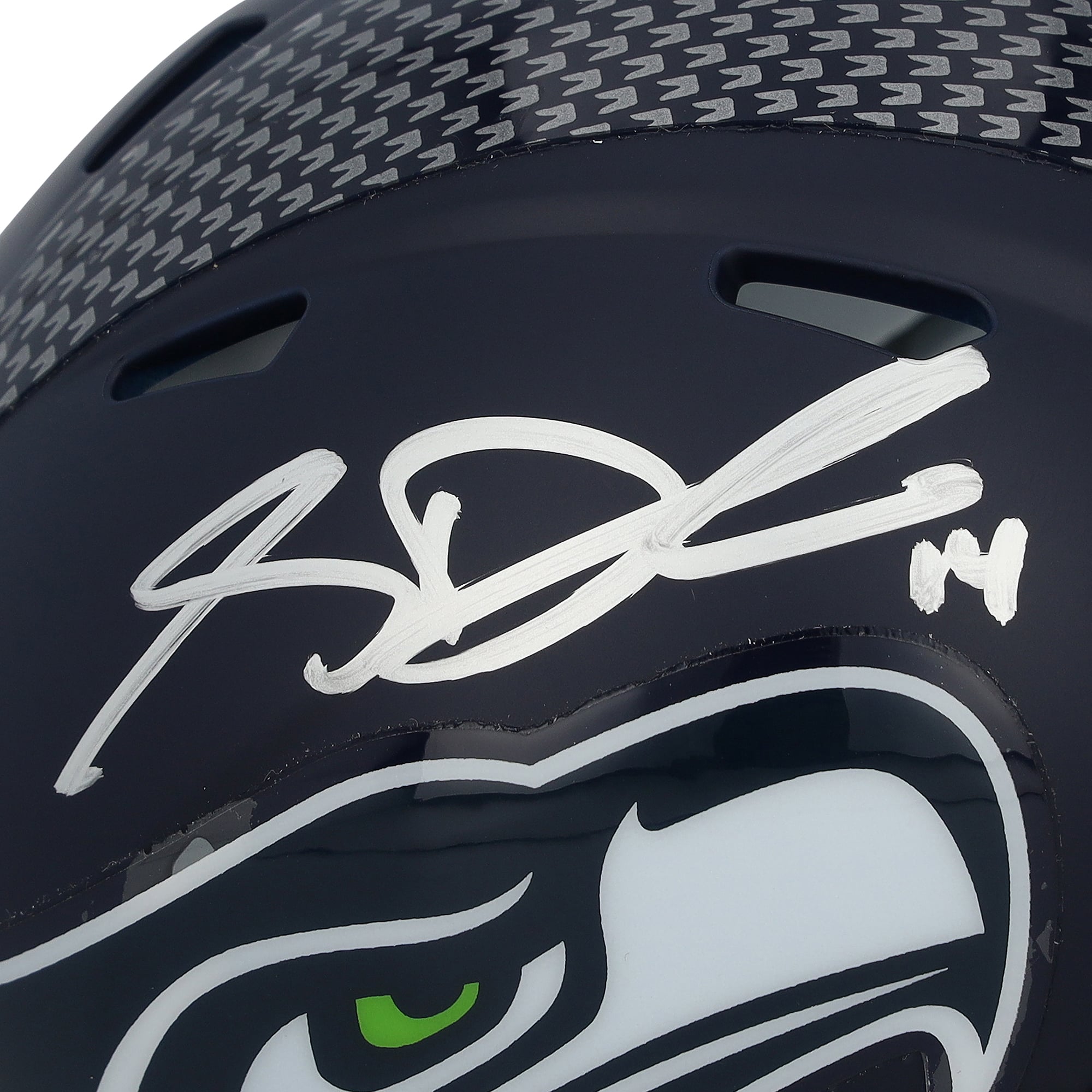 Casque miniature Riddell Speed ​​autographié par Sam Darnold, des Seahawks de Seattle, champions du Super Bowl LX