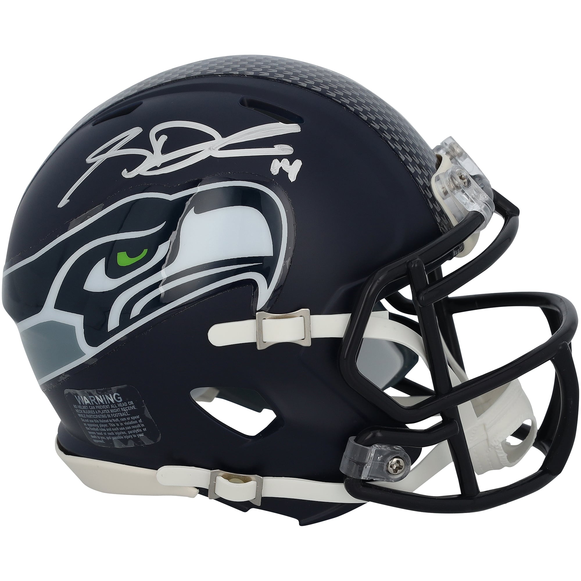 Casque miniature Riddell Speed ​​autographié par Sam Darnold, des Seahawks de Seattle, champions du Super Bowl LX