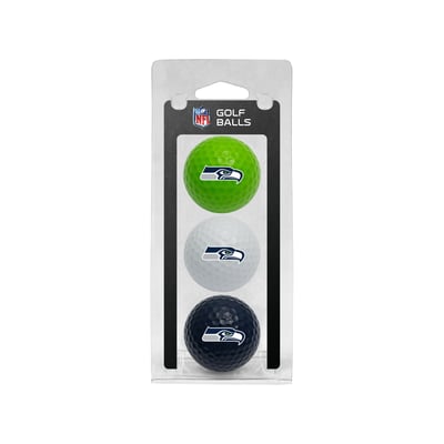 Seattle Seahawks 3-Pack Multi-Colored Team Golf Ball Set