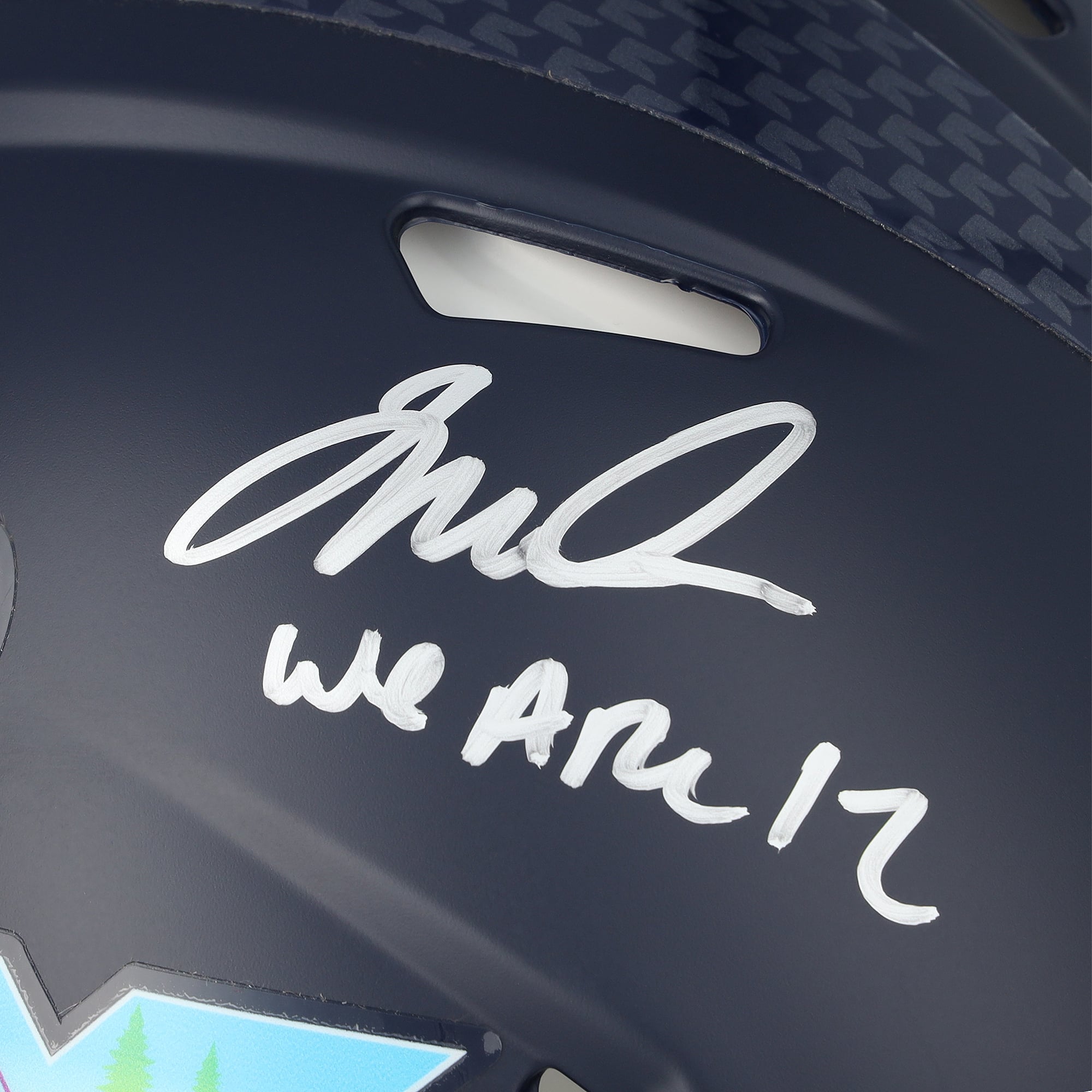 Seattle Seahawks Autographed Riddell Super Bowl LX Champions Speed Authentic Helmet with 6 Signatures and Multiple Inscriptions - Limited Edition of 50