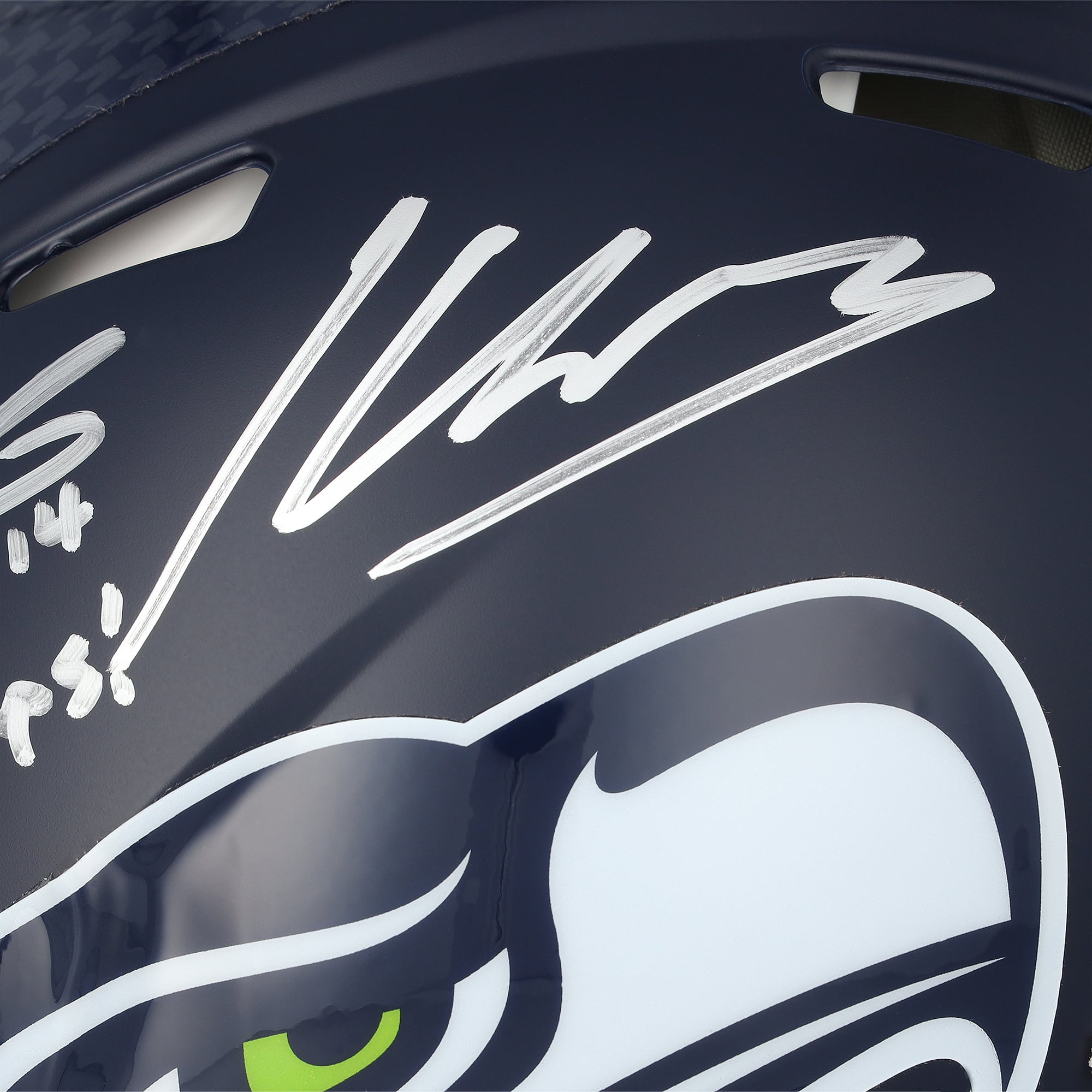 Seattle Seahawks Autographed Riddell Super Bowl LX Champions Speed Authentic Helmet with 6 Signatures and Multiple Inscriptions - Limited Edition of 50