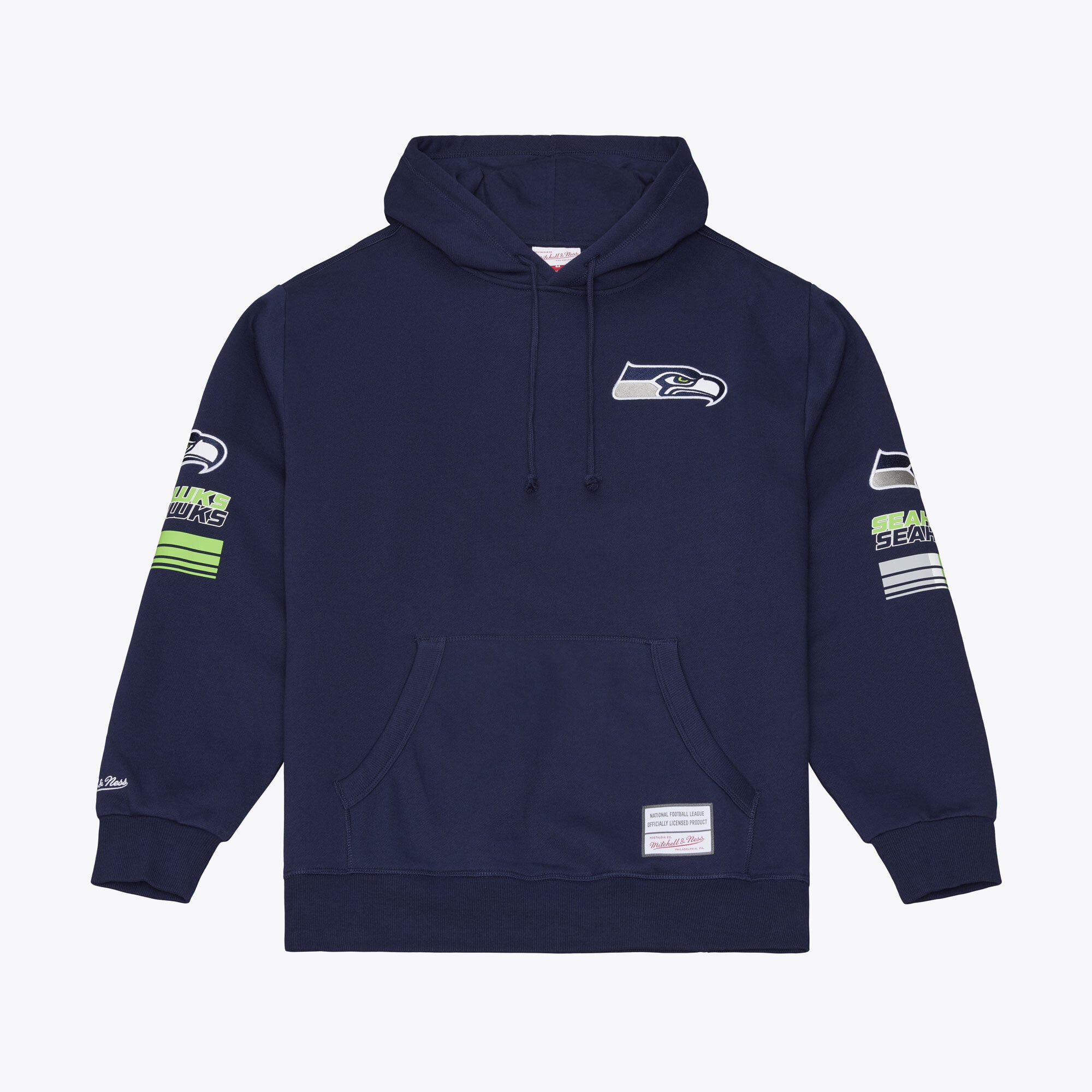 Seattle Seahawks NFL Mitchell & Ness Triple Check Hoodie - Mens