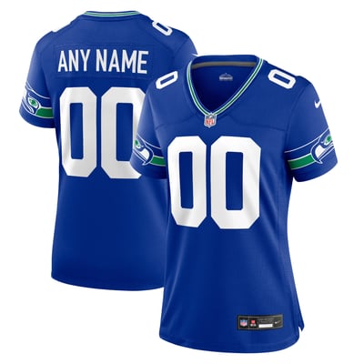Camiseta Nike Game Throwback de la 3ª equipación del Seattle Seahawks - Personalizada - Mujer