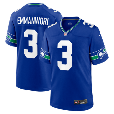 Seattle Seahawks Nike Alternate Game Jersey - Royal - Nick Emmanwori - Mens
