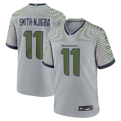 Seattle Seahawks Nike 2025 Rivalries Game Jersey - Grey - Jaxon Smith-Njigba - Mens