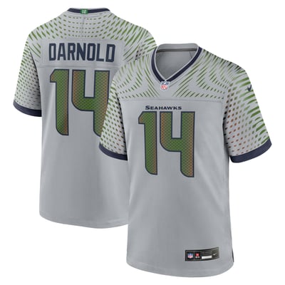 Seattle Seahawks Nike 2025 Rivalries Game Jersey - Grey - Sam Darnold - Mens
