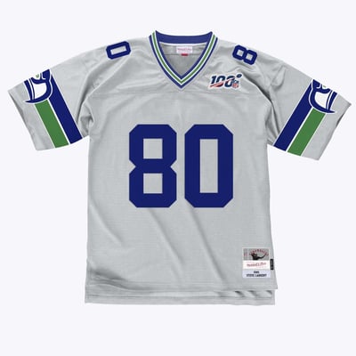 Steve Largent Seattle Seahawks 1985 Mitchell & Ness Grey Legacy Jersey