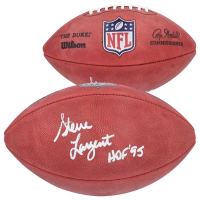 Steve Largent Seattle Seahawks Autographed Fanatics Authentic Duke Full Color Pro Football with "HOF '95" Inscription