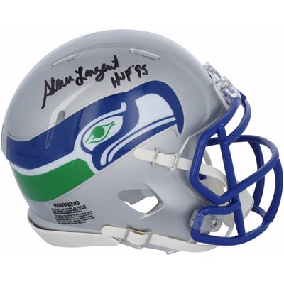 Steve Largent Seattle Seahawks Autographed Fanatics Authentic Riddell 1983-2001 Throwback Speed Mini Helmet with "HOF 95" Inscription