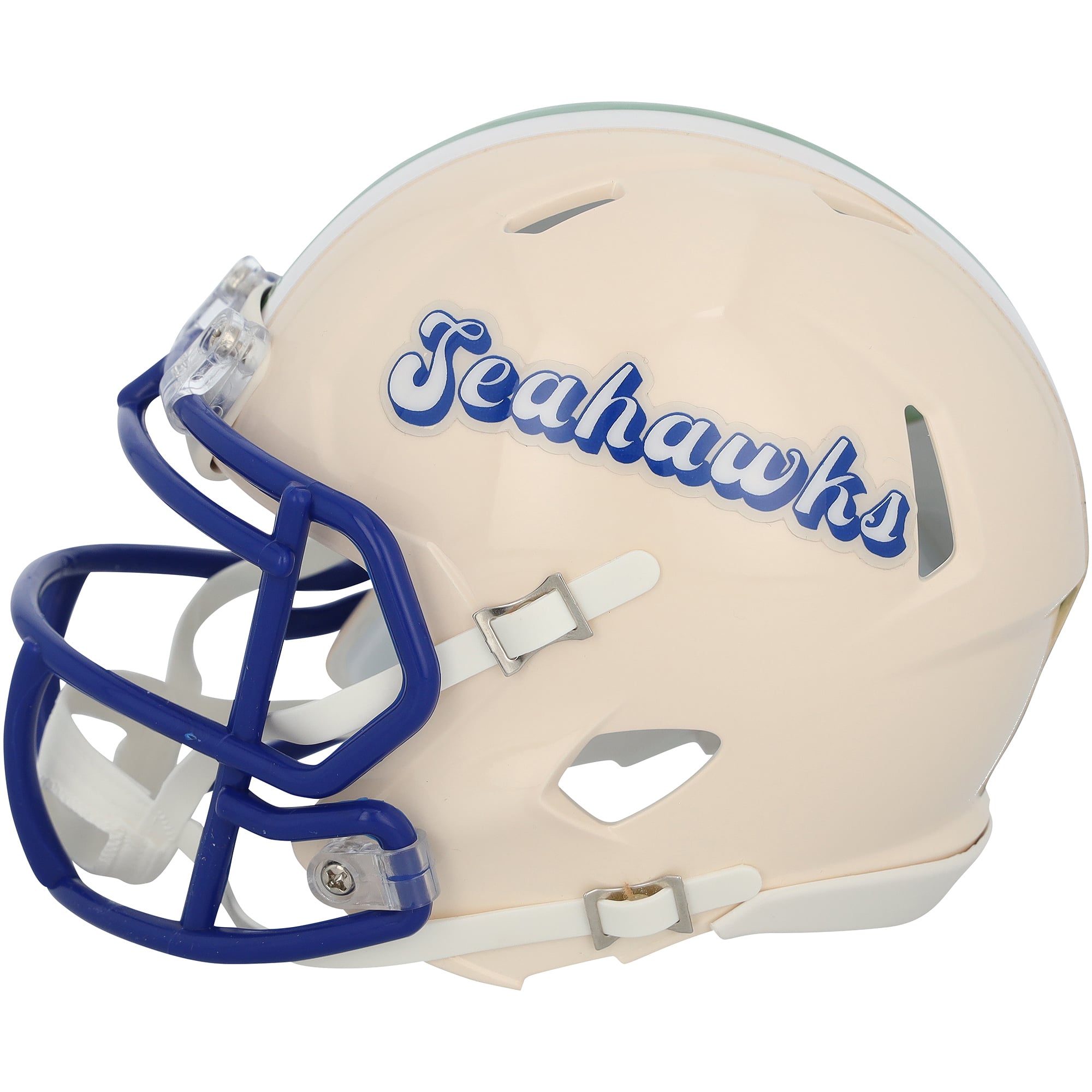Casque miniature rétro Riddell Speed ​​autographié par Steve Largent des Seahawks de Seattle avec inscription « HOF 95 »