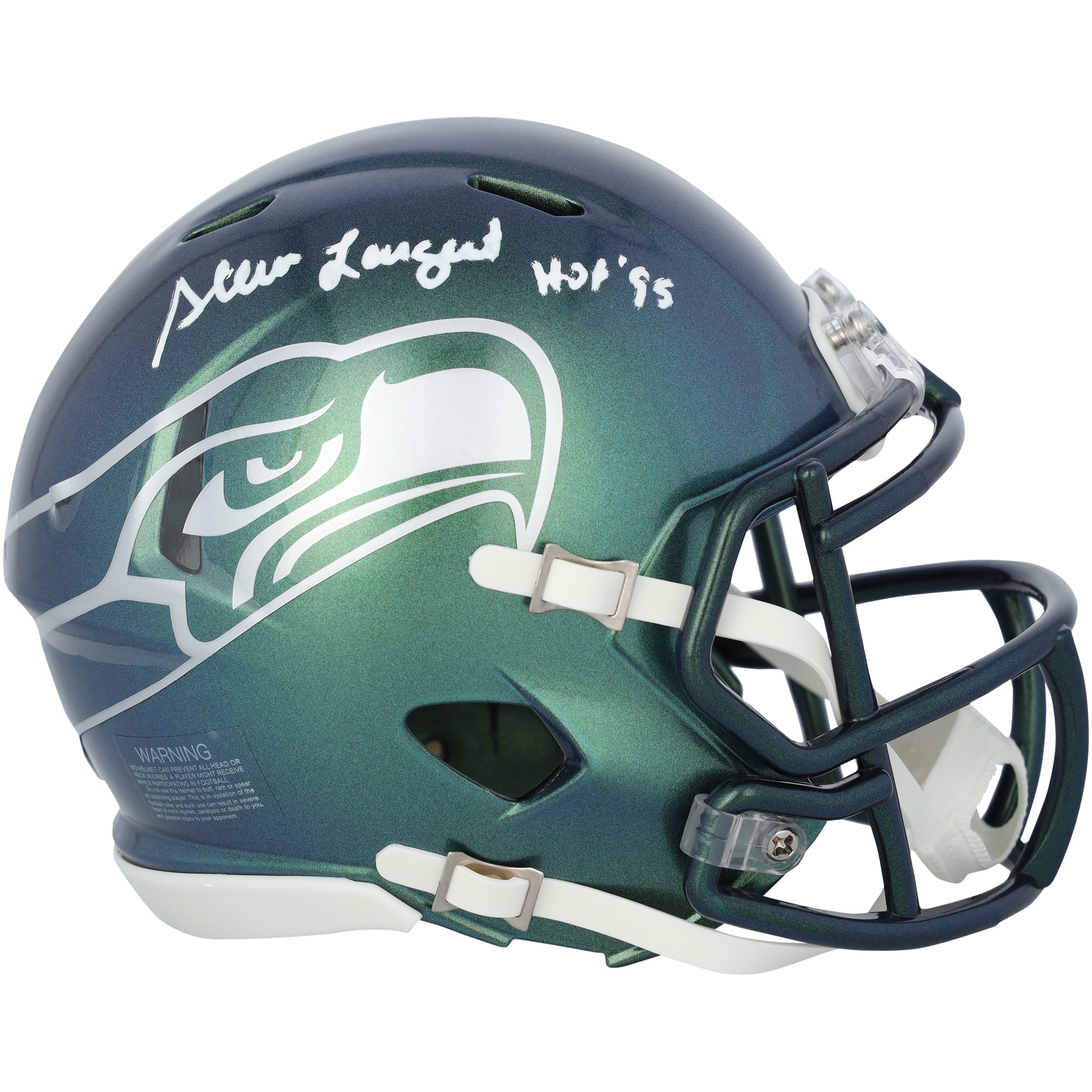 Steve Largent Seattle Seahawks Autographed Riddell Rivalry Speed Mini Helmet with "HOF 95" Inscription