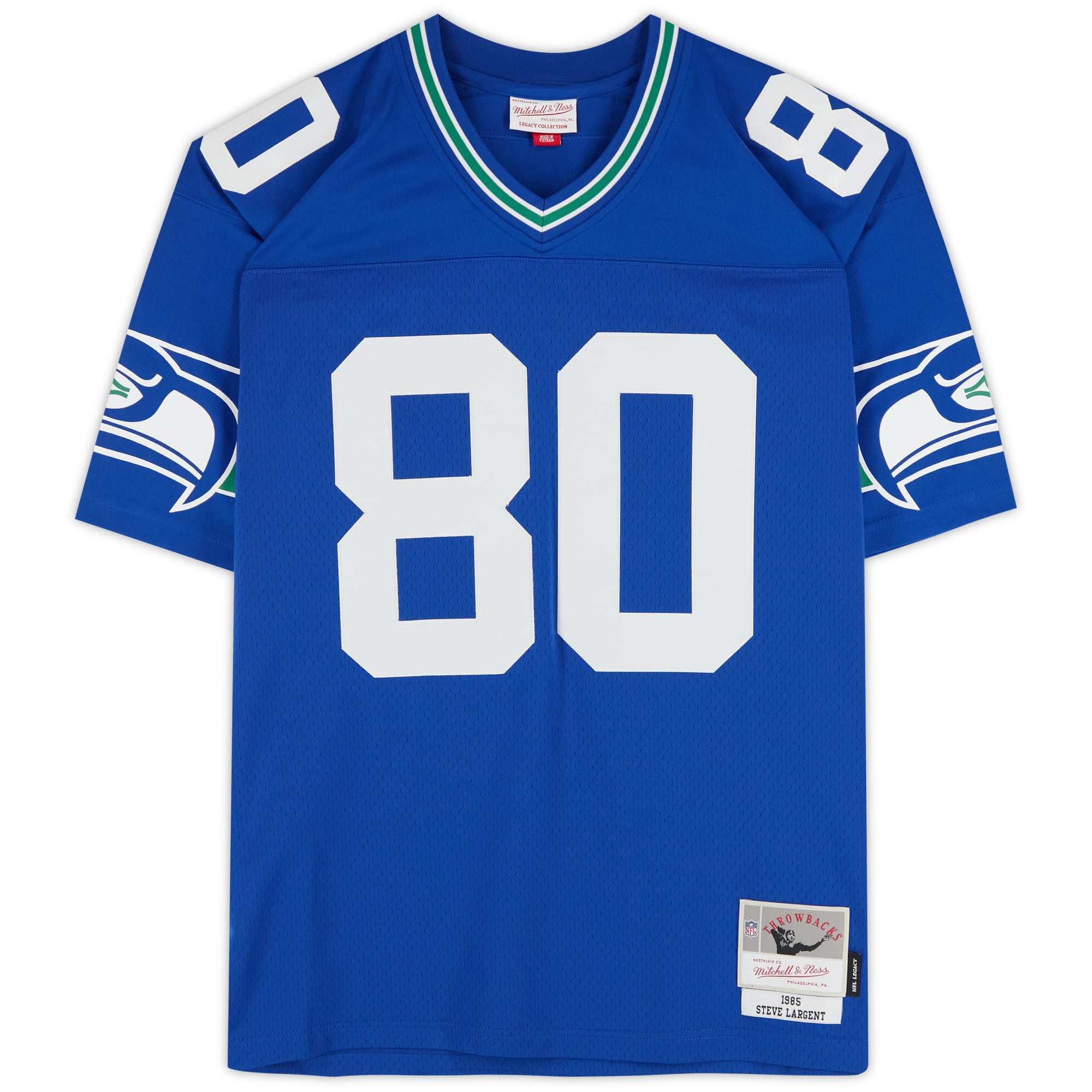 Steve Largent Seattle Seahawks Autographed Royal Mitchell & Ness 1985 Legacy Jersey with "HOF '95" Inscription