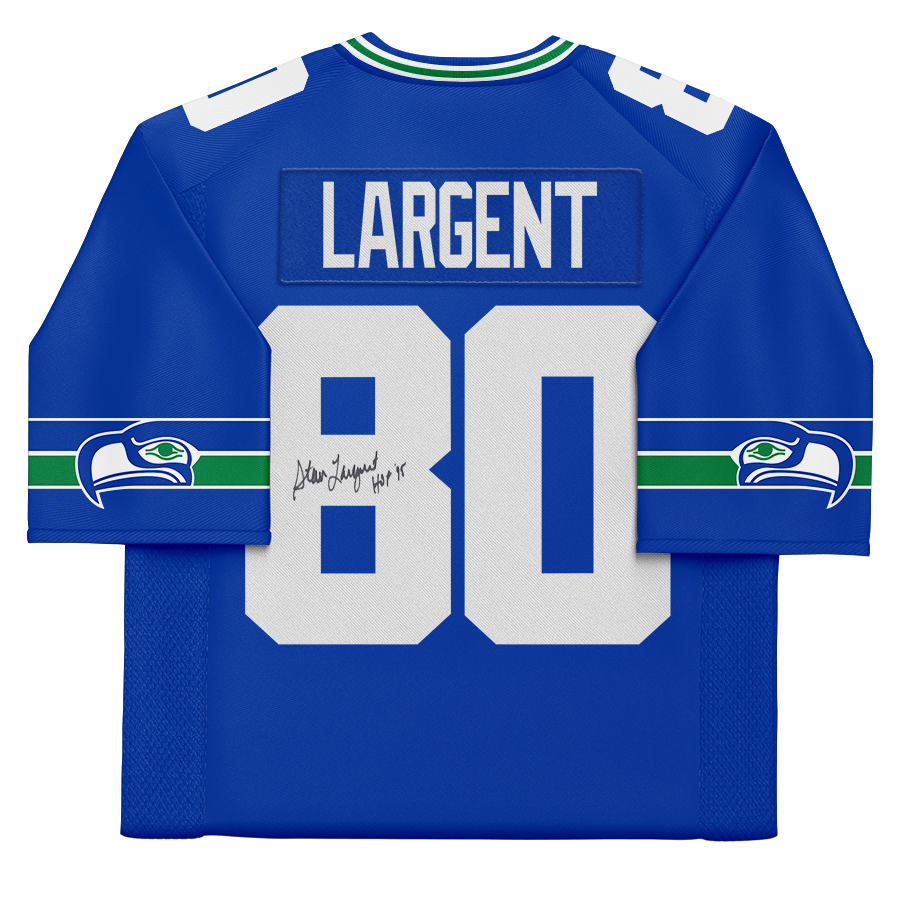 Steve Largent Seattle Seahawks Autographed Royal Mitchell & Ness 1985 Legacy Jersey with "HOF '95" Inscription