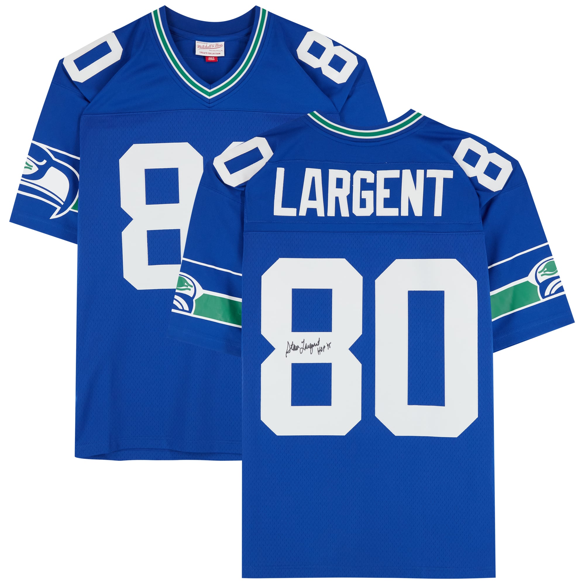 Steve Largent Seattle Seahawks Autographed Royal Mitchell & Ness 1985 Legacy Jersey with "HOF '95" Inscription