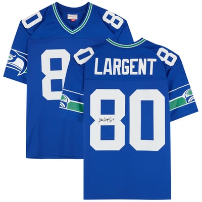 Steve Largent Seattle Seahawks Autographed Fanatics Authentic Royal Mitchell & Ness 1985 Legacy Jersey with "HOF '95" Inscription