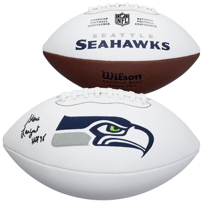 Steve Largent Seattle Seahawks Autographed Fanatics Authentic Wilson White Panel Football with "HOF 95" Inscription