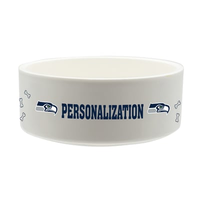 Seattle Seahawks The Memory Company 35oz. Personalized Ceramic Pet Bowl