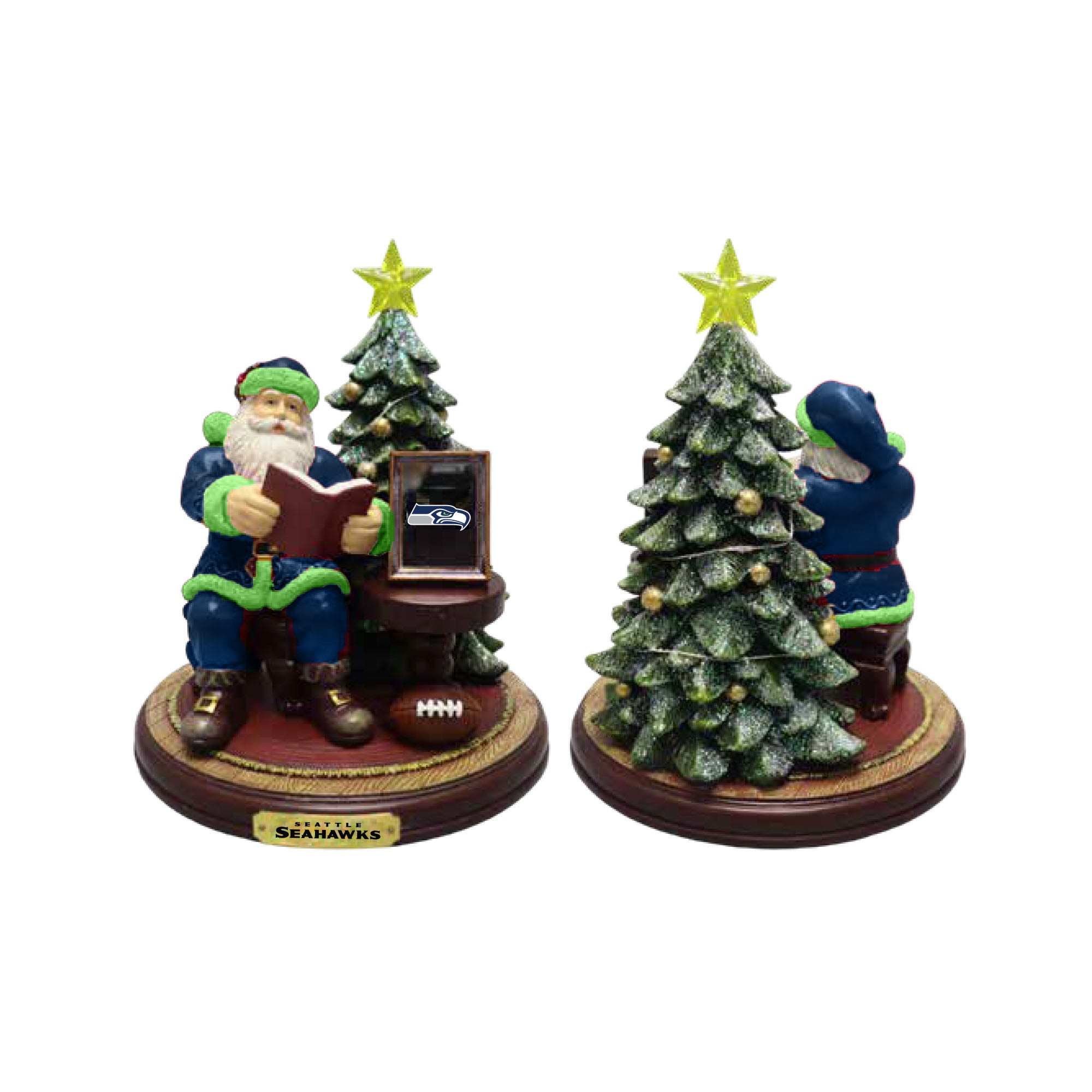 The Memory Company Seattle Seahawks Christmas Story Santa Figurine