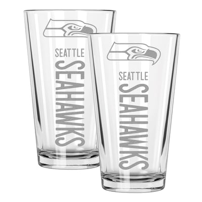 Seattle Seahawks The Memory Company Two-Piece 16oz. Pinnacle Pint Glass Set