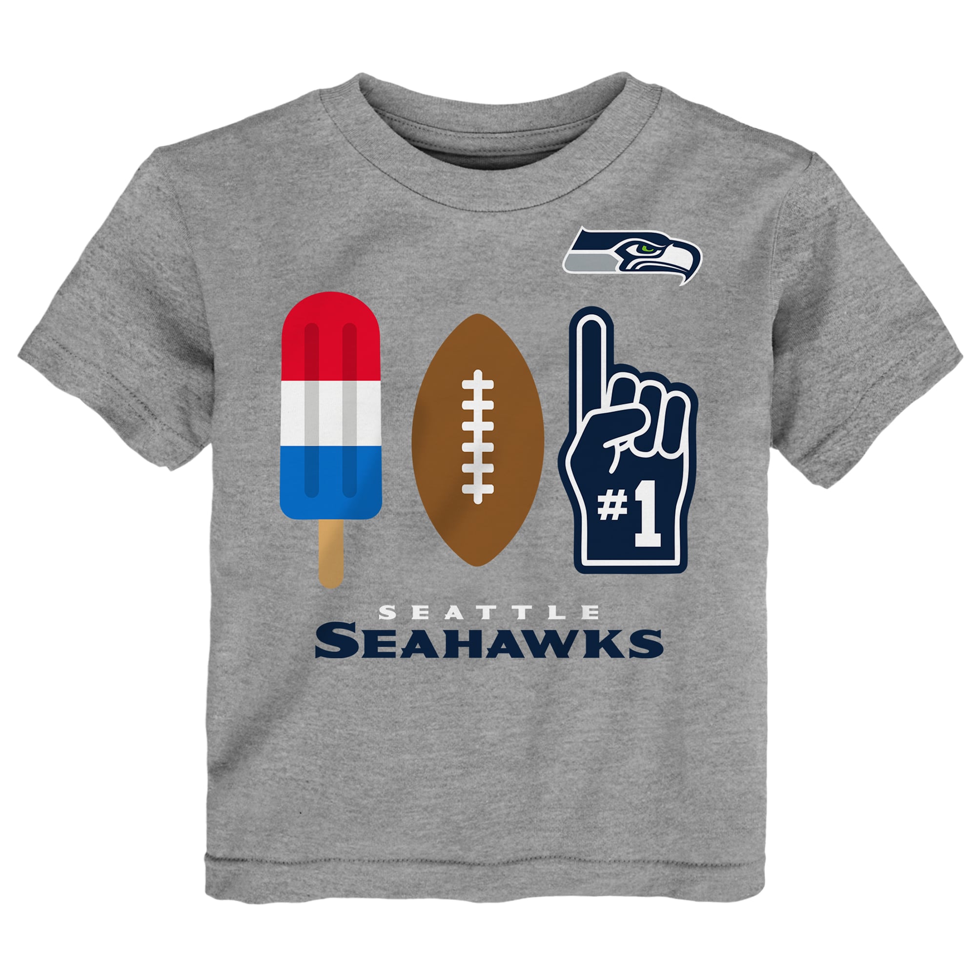 Toddler Heather Gray Seattle Seahawks Americana Pop T-Shirt