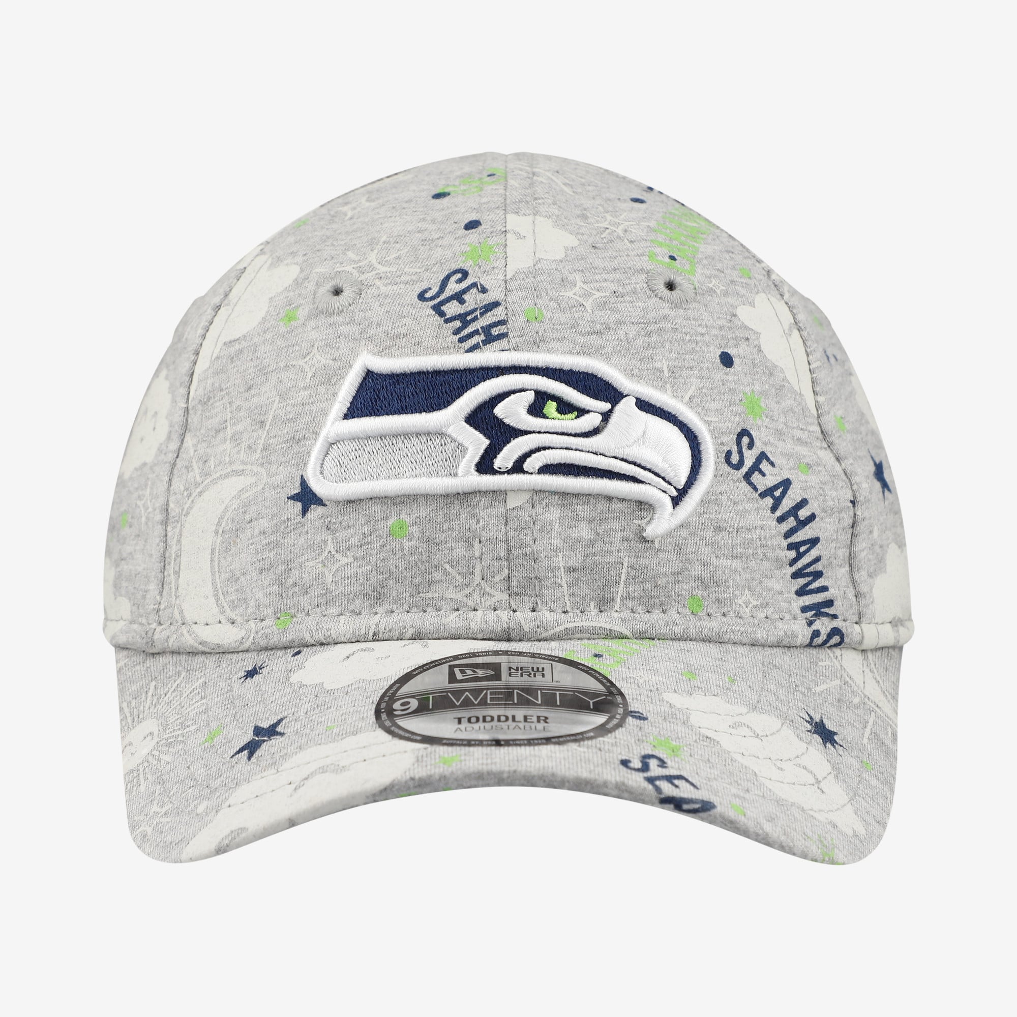 Toddler New Era Heather Gray Seattle Seahawks Sky 9TWENTY Adjustable Hat