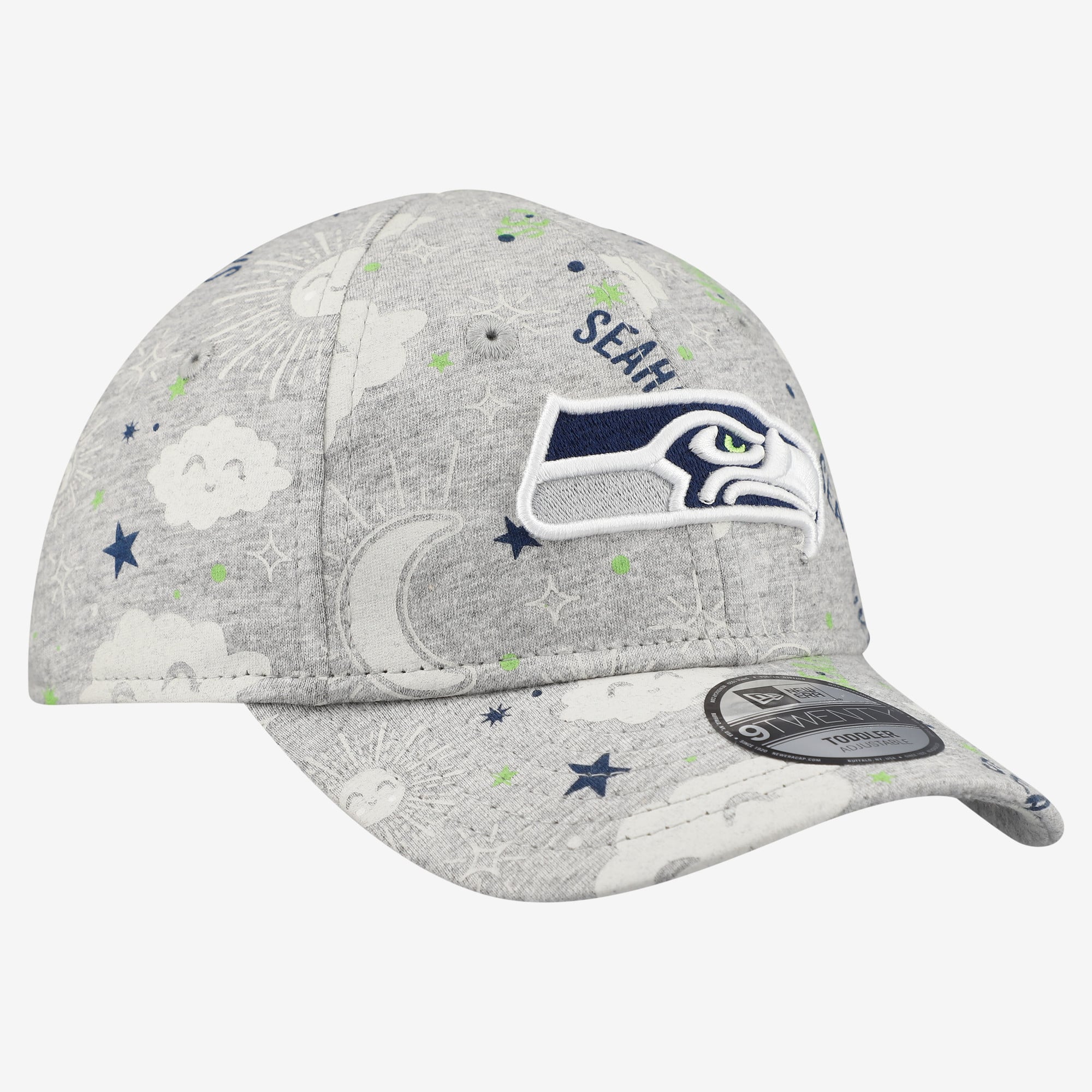 Toddler New Era Heather Gray Seattle Seahawks Sky 9TWENTY Adjustable Hat