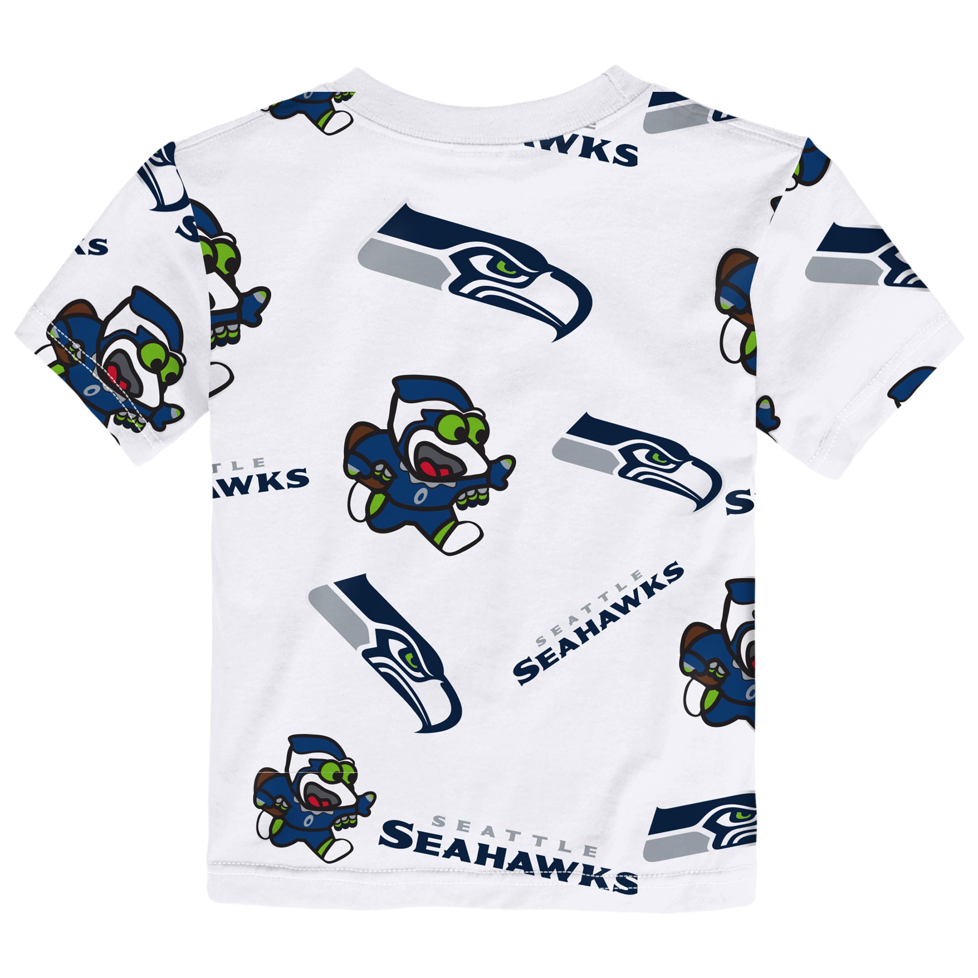 T-shirt de jeu blanc Outerstuff pour tout-petits, mascotte des Seahawks Seattle