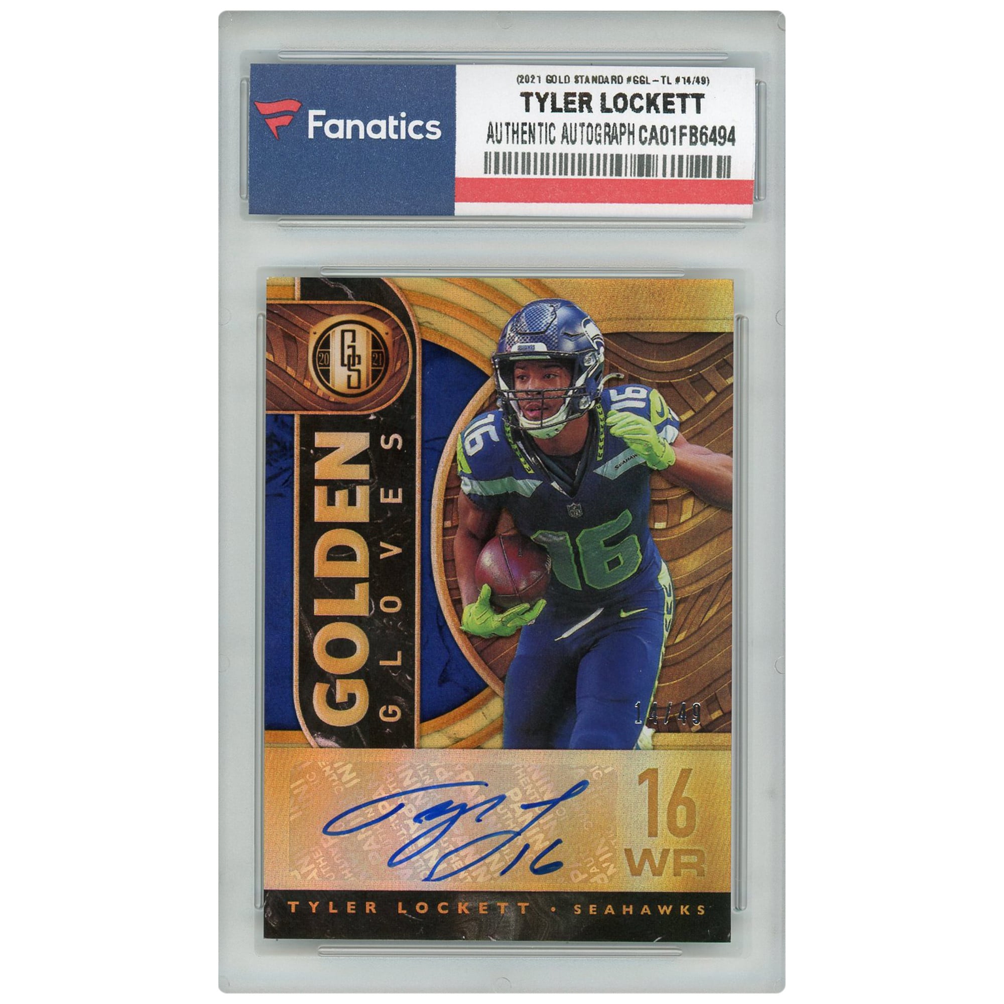 Tyler Lockett Seattle Seahawks Autographed 2021 Panini Gold