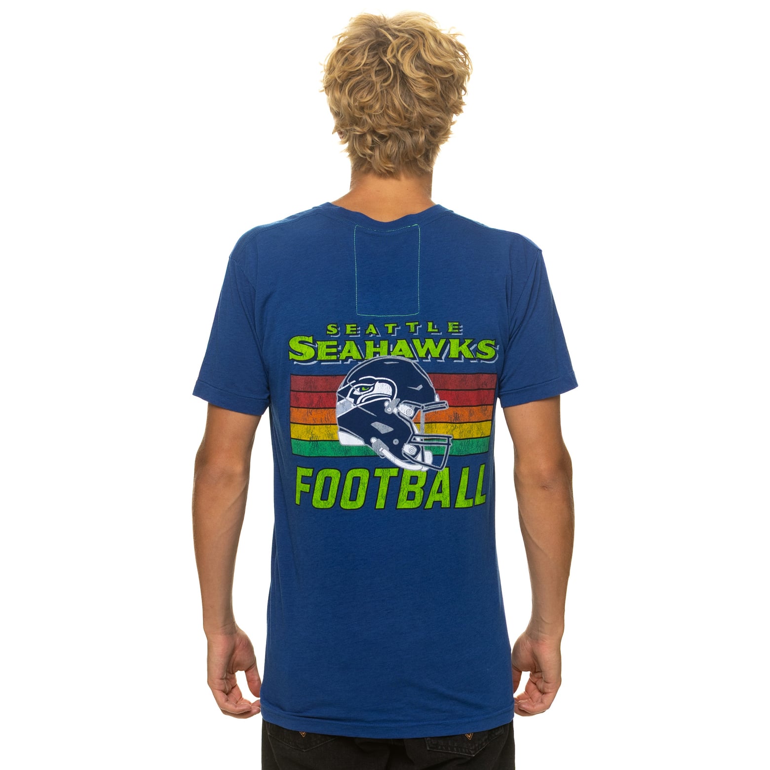 T-shirt unisexe Aviator Nation College Navy Seattle Seahawks en mélange de trois matières