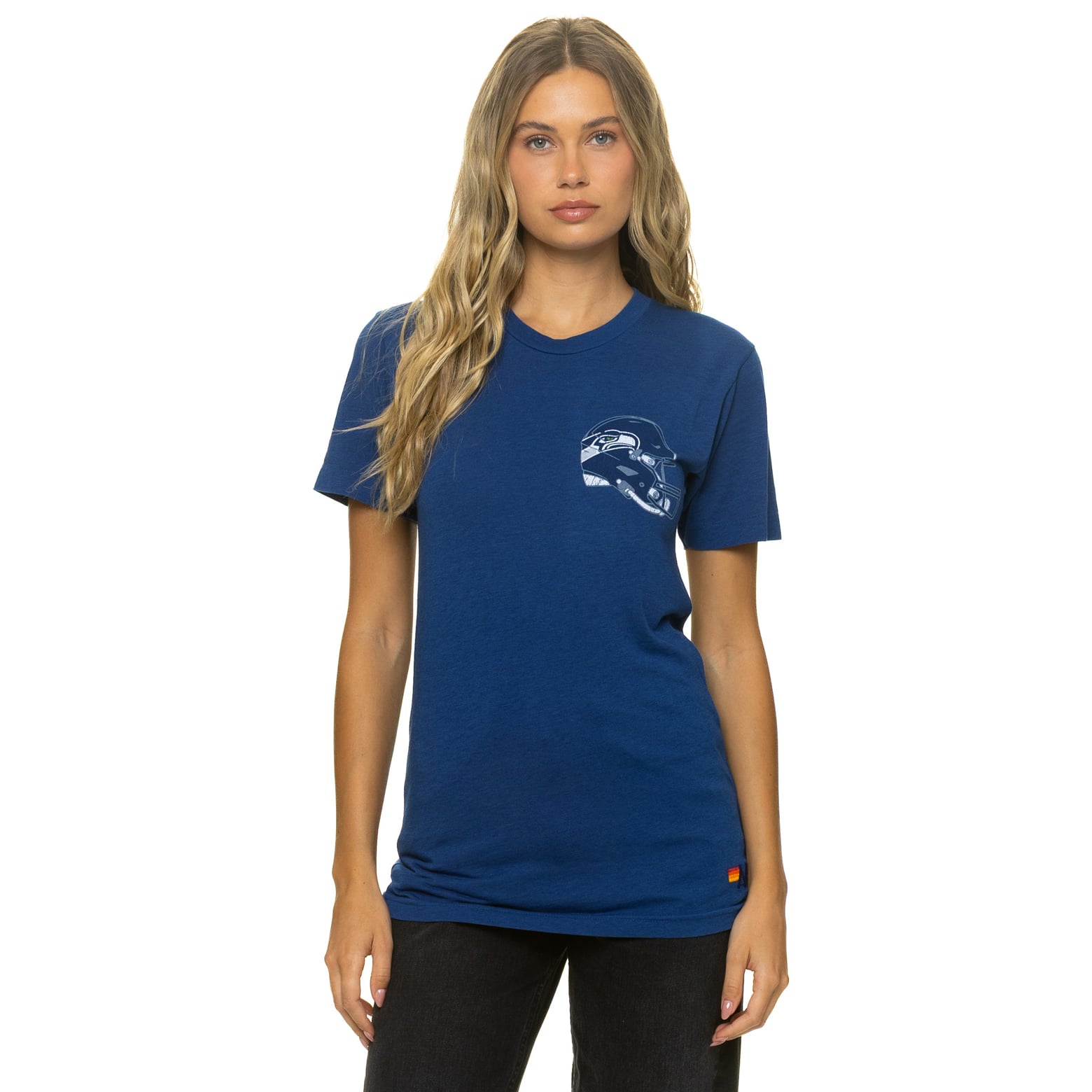 T-shirt unisexe Aviator Nation College Navy Seattle Seahawks en mélange de trois matières