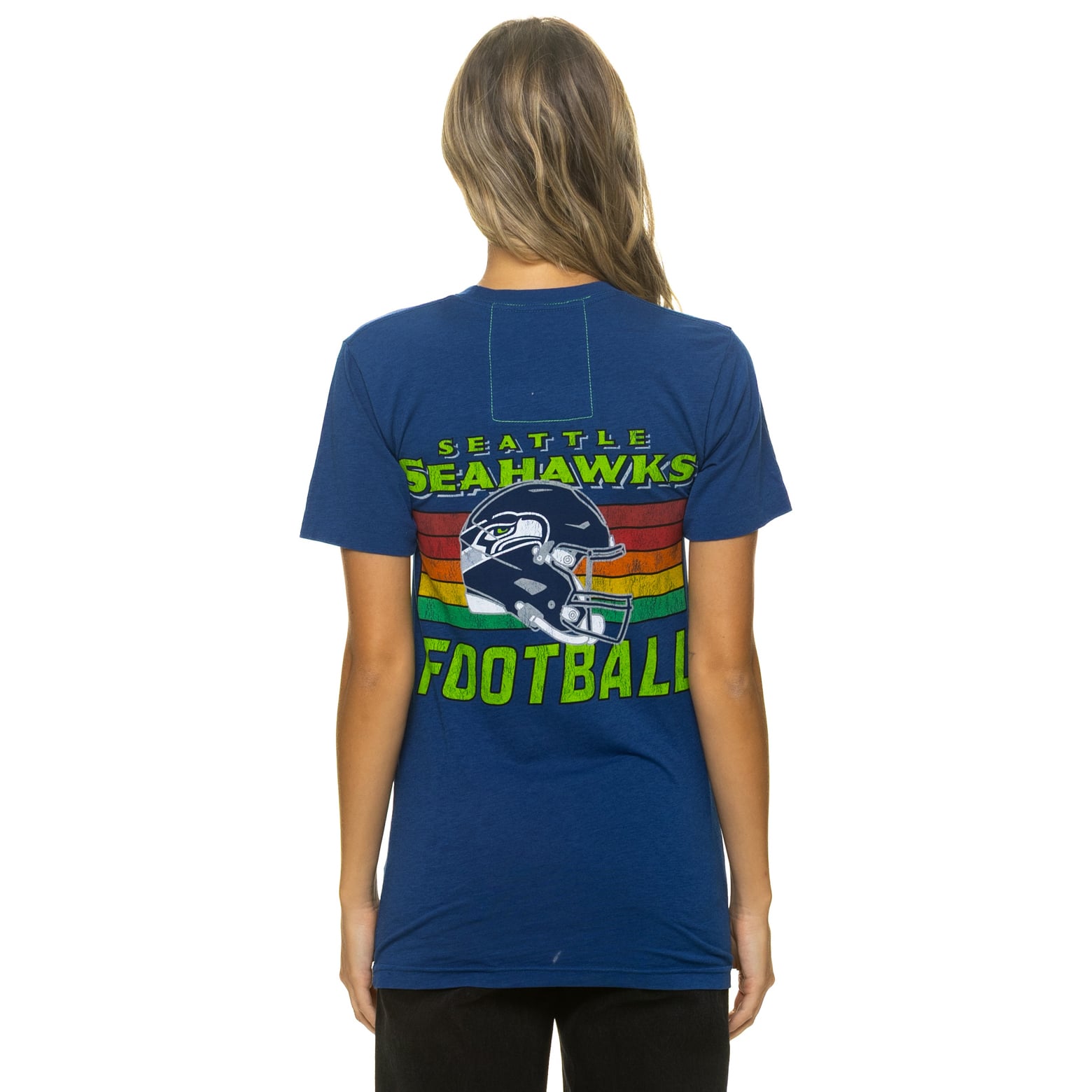 T-shirt unisexe Aviator Nation College Navy Seattle Seahawks en mélange de trois matières