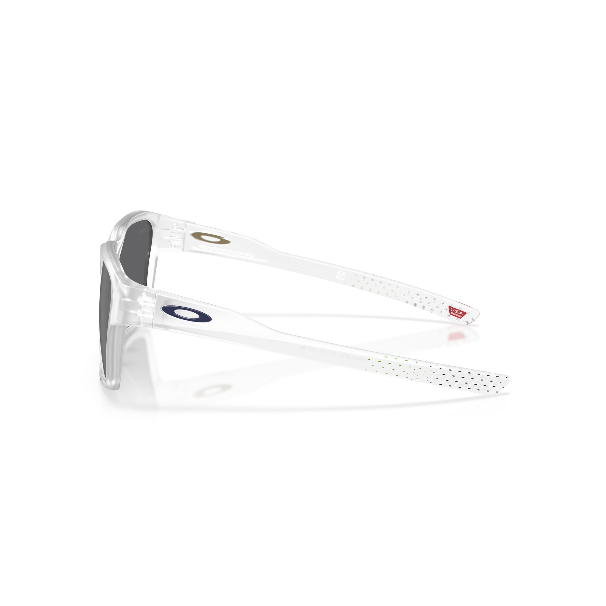 Unisex Oakley Seattle Seahawks Briza Matte Clear Sunglasses with Prizm Black Polarized Lenses