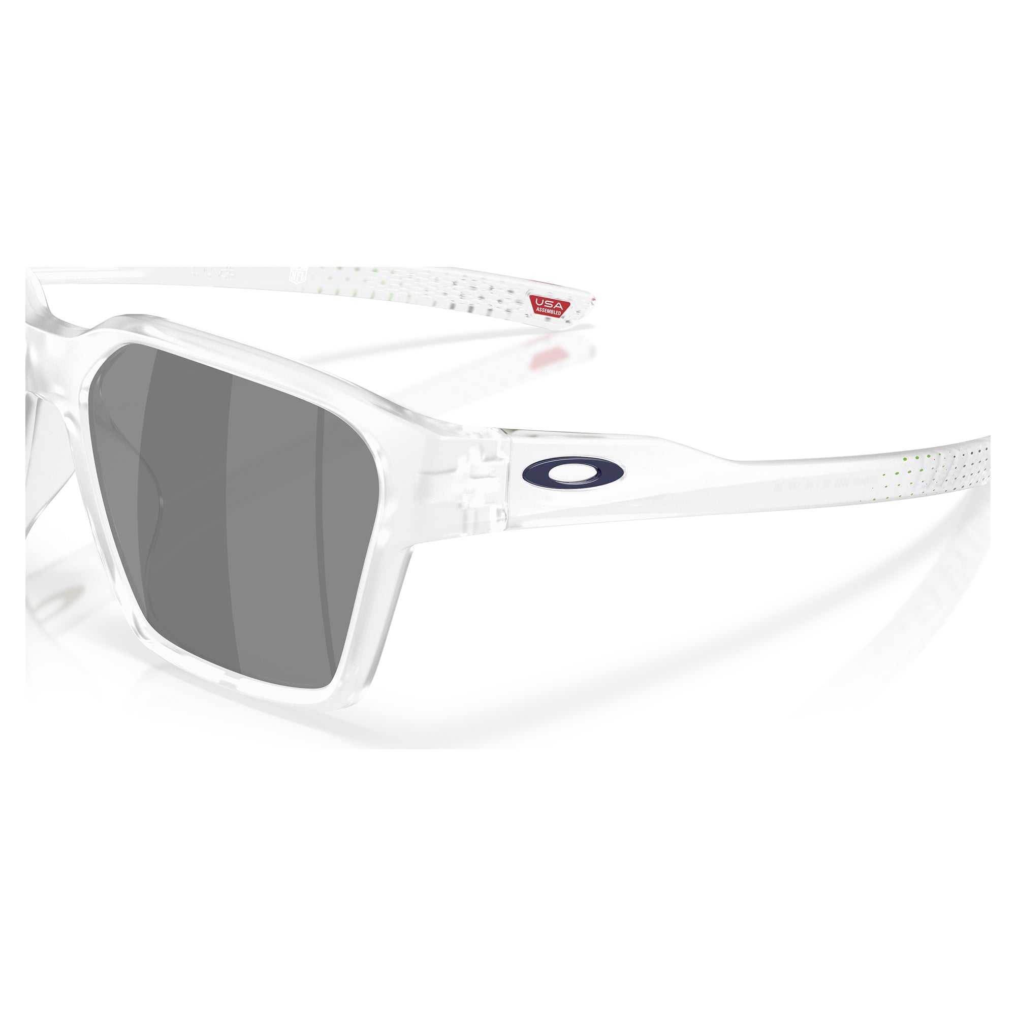Unisex Oakley Seattle Seahawks Briza Matte Clear Sunglasses with Prizm Black Polarized Lenses